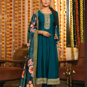 Designer Gown Dress with Dupatta